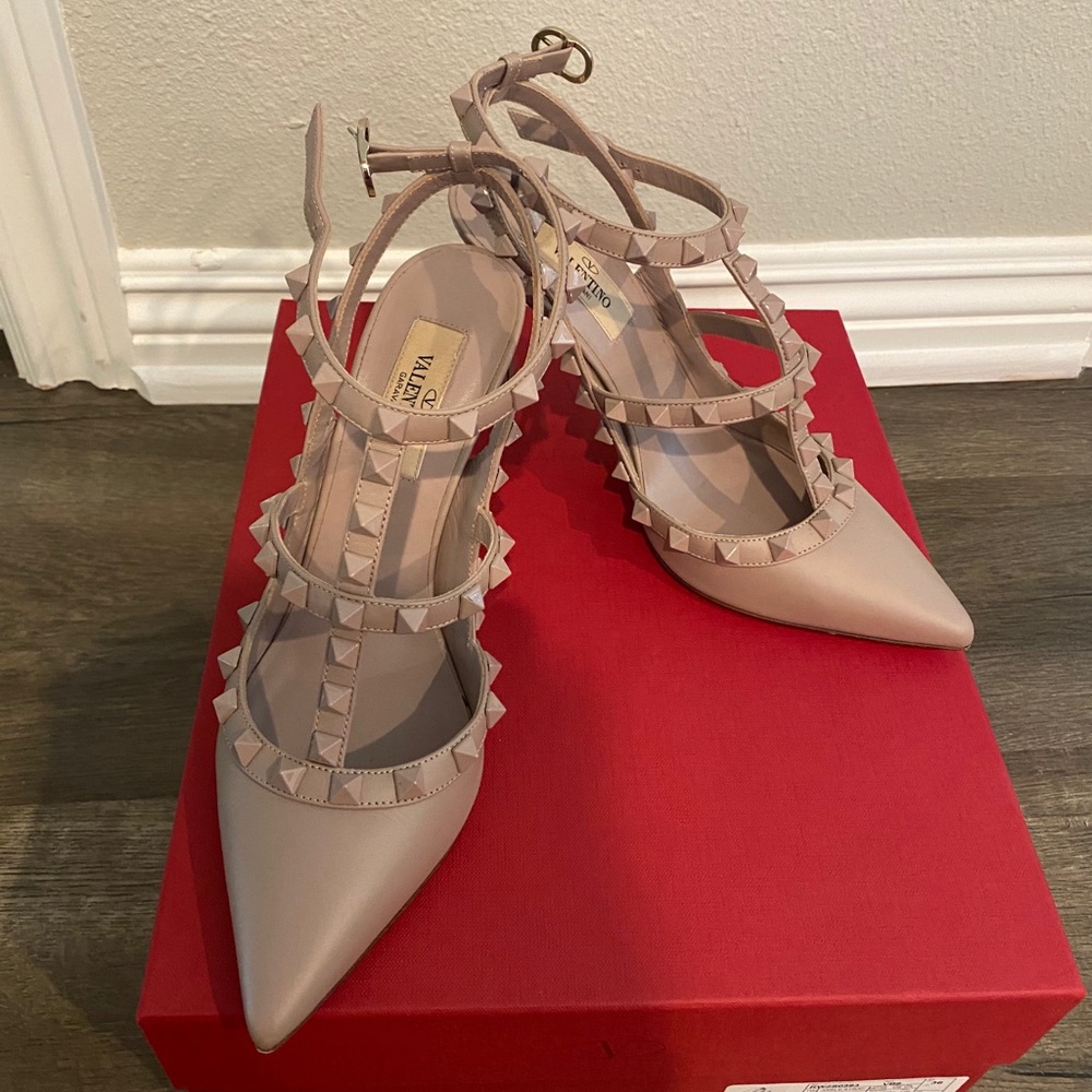 Valentino Rock Stud ankle strap